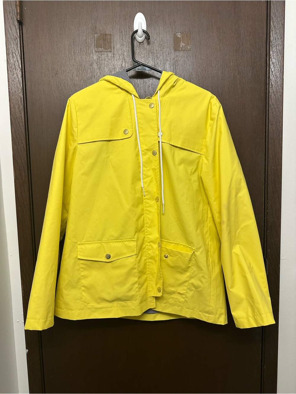 American Eagle Outfitters Bright Yellow Hooded Raincoat